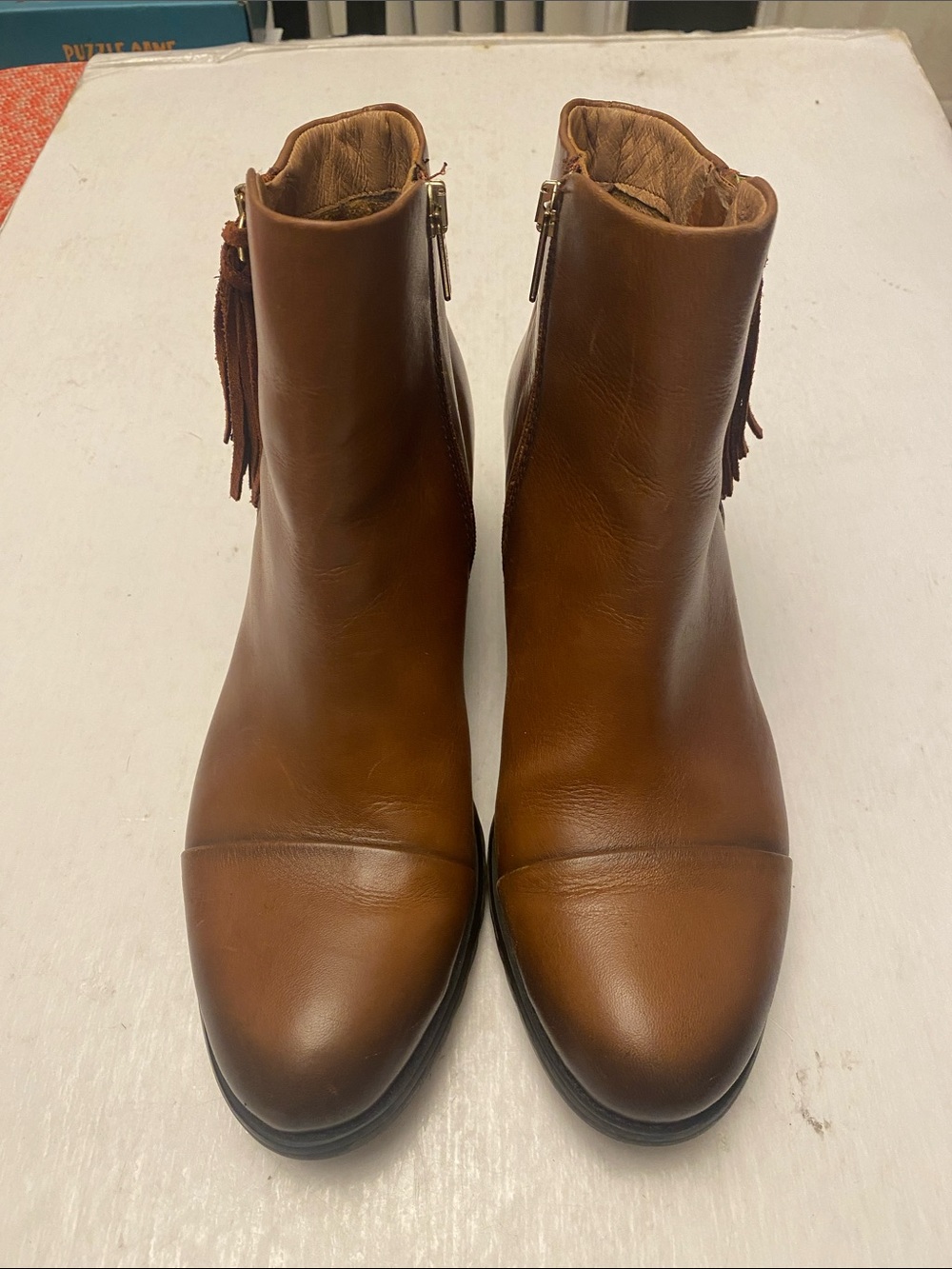 PIKOLINOS Andorra Brown  Leather Tassel Ankle Booties Women’s Size EU39